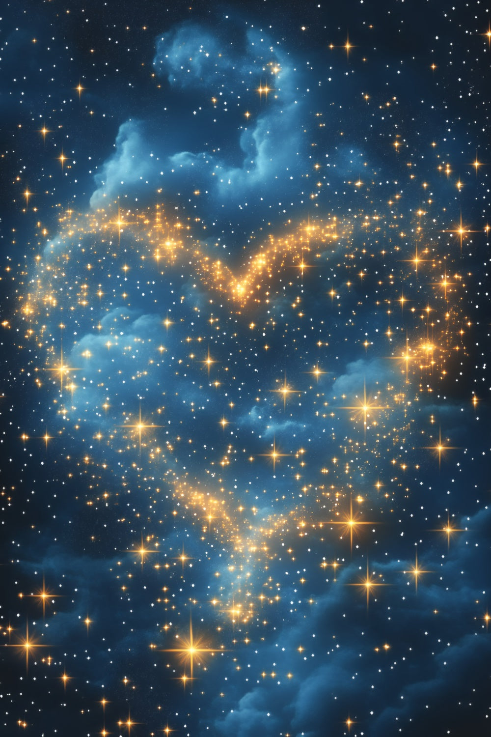 Stars Backdrop Romantic Star Heart Galaxy Backdrop UK GQ5-65