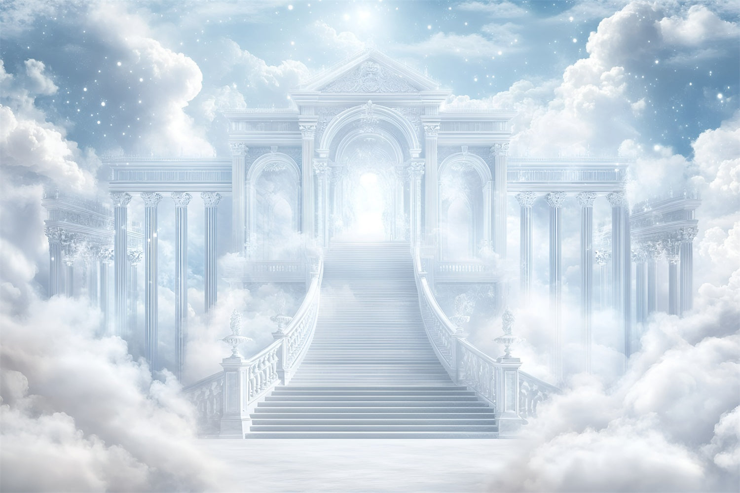 Cloudy Sky Backdrop Celestial Gate Dream Cloud Backdrop UK GQ57-112