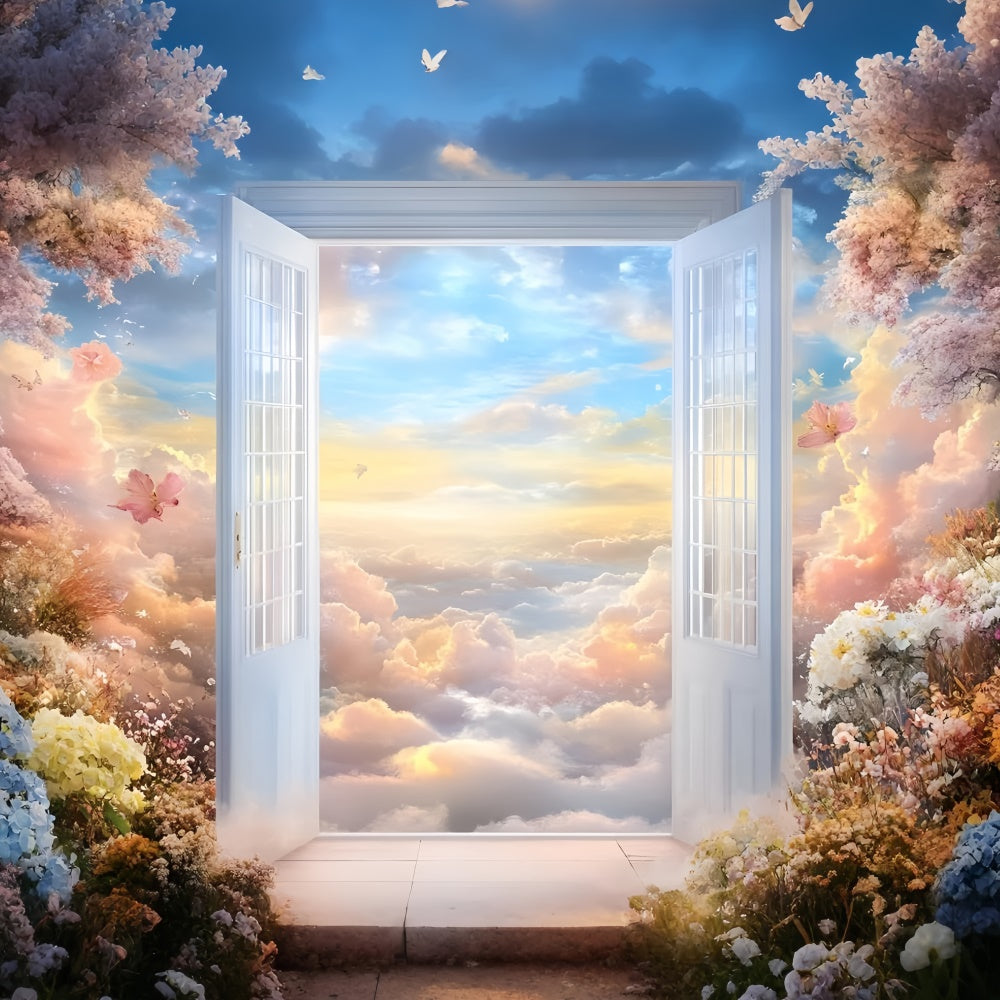 Sky Backdrop Pastel Sky Garden Entrance Backdrop UK GQ57-113