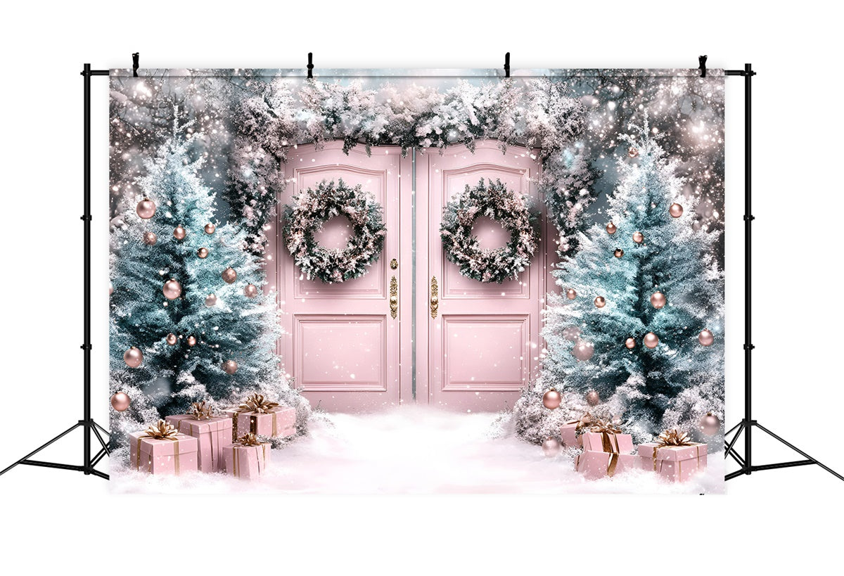 Christmas Photo Backdrop Enchanted Blush Entry Backdrop UK GQ57-12