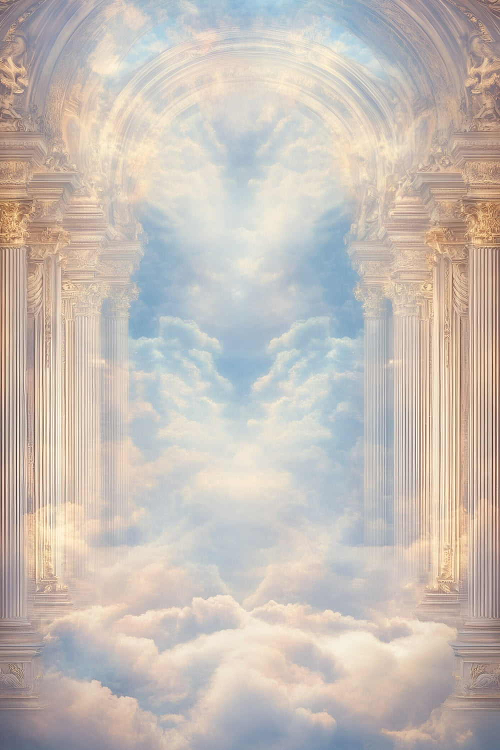 Sky Photo Backdrop Divine Palace Arch Backdrop UK GQ57-120