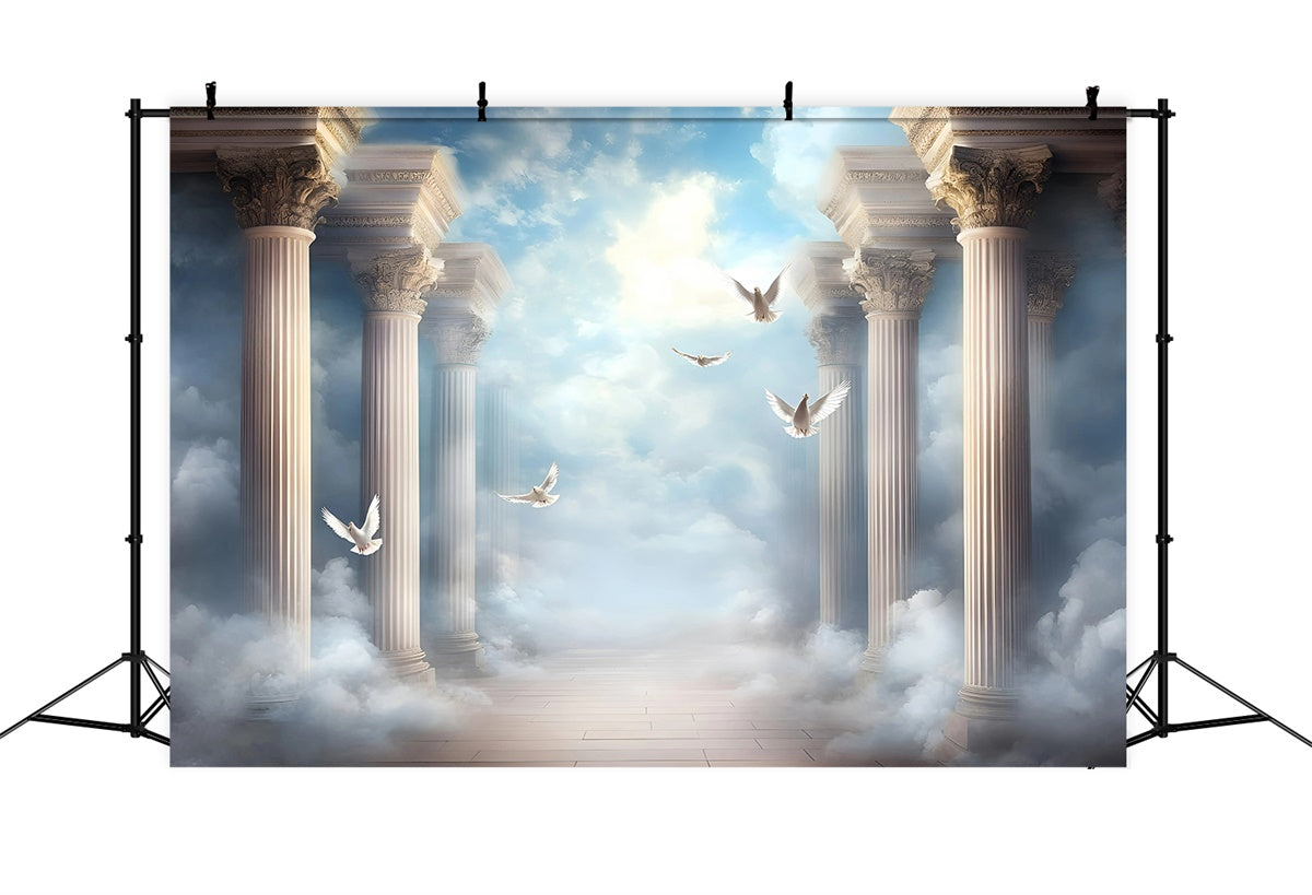 Cloud Backdrops Dove Flight Cloud Temple Backdrop UK GQ57-129