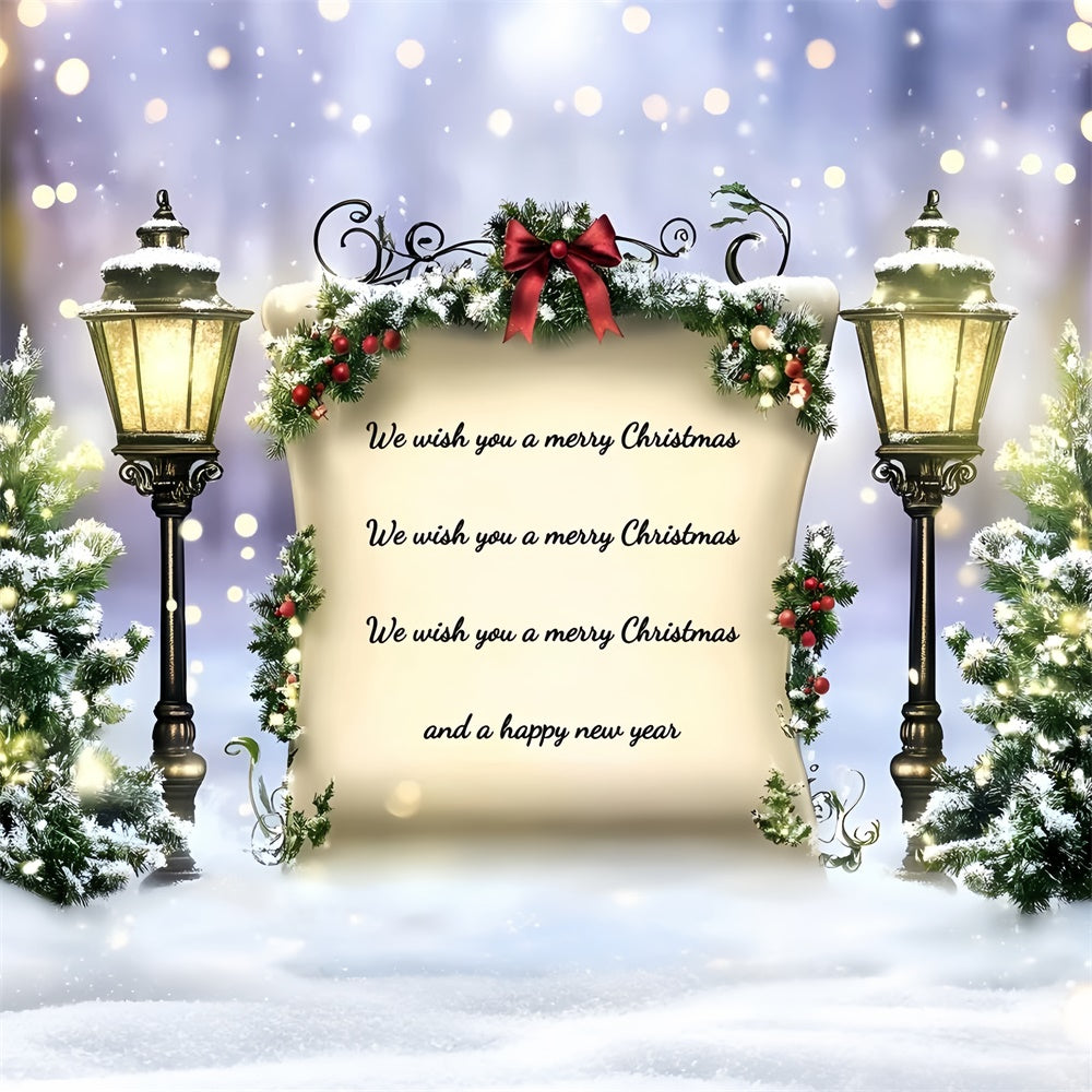 Christmas Backdrops Winter Blessings Banner Backdrop UK GQ57-14