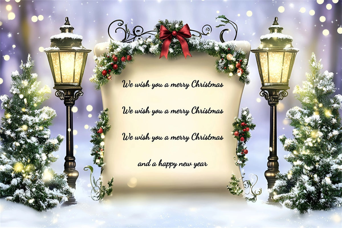Christmas Backdrops Winter Blessings Banner Backdrop UK GQ57-14