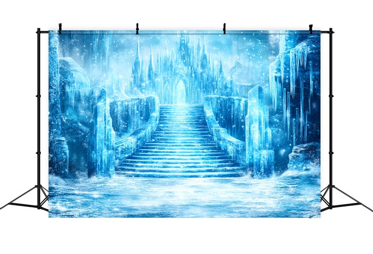 Castle Backdrop Frozen Crystal Palace Winter Backdrop UK GQ57-142