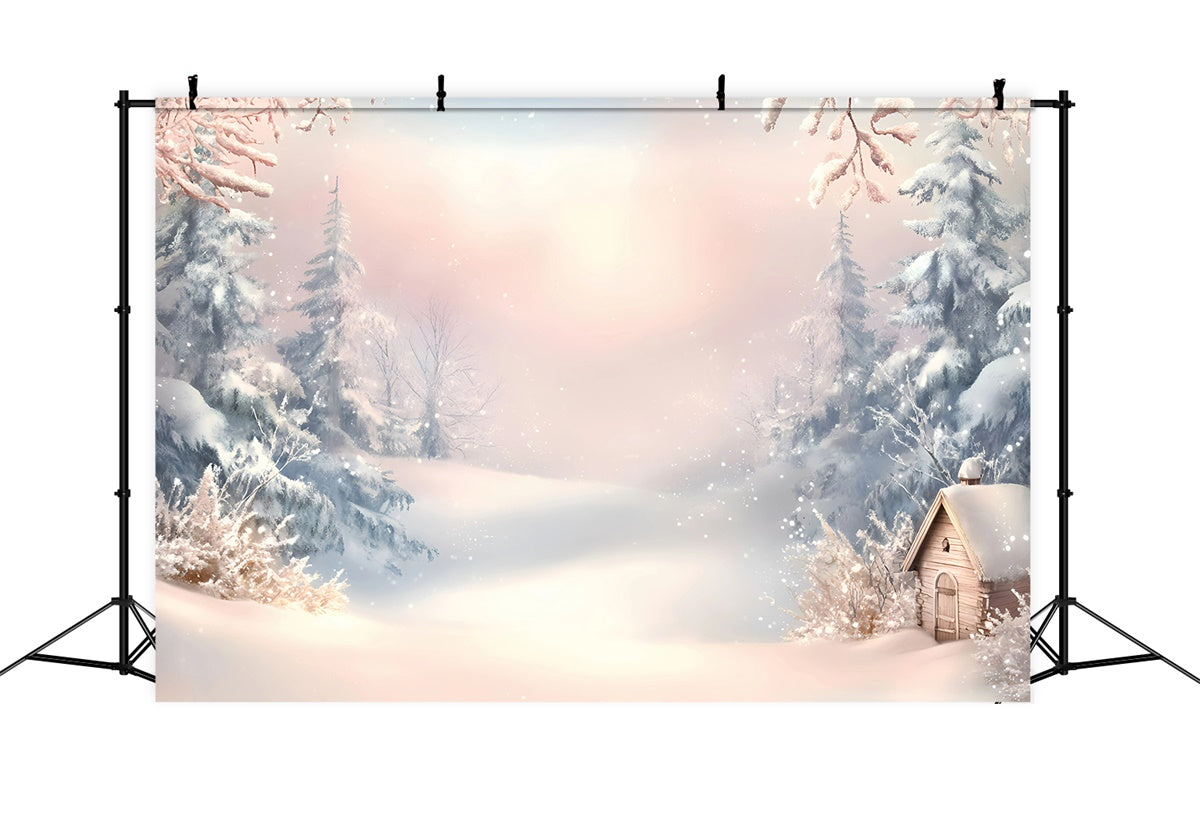 Winter Scene Backdrop Dreamy Frost Morning Backdrop UK GQ57-158