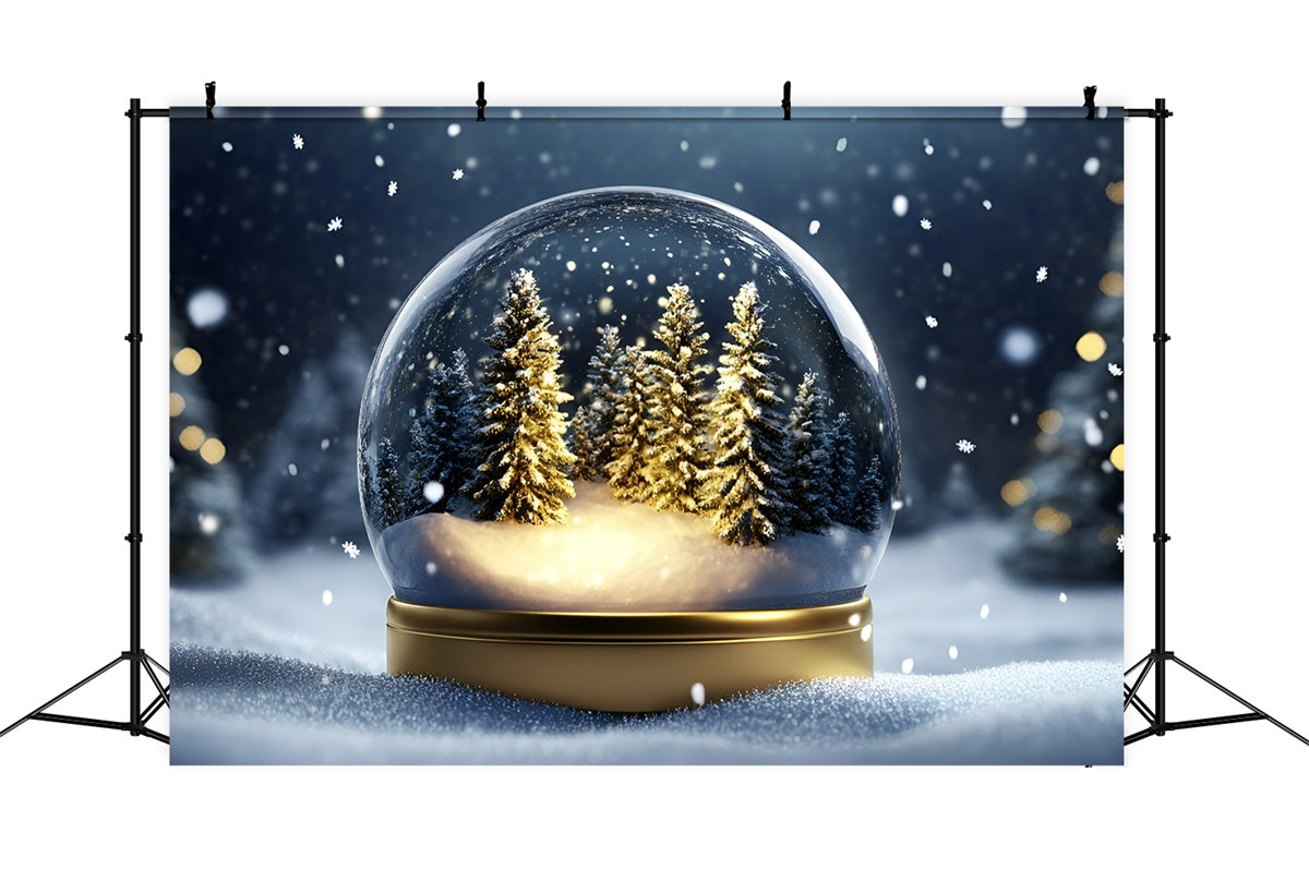 Snow Globe Backdrop Enchanted Globe Forest Backdrop UK GQ57-173