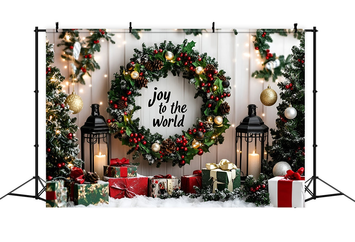 Christmas Backdrop For Photos Garland Glow Gifts Backdrop UK GQ57-18