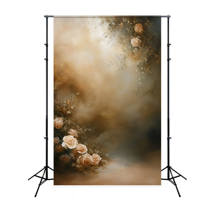 Painting Backdrop Warm Caramel Bloom Beautiful Backdrops UK GQ57-195