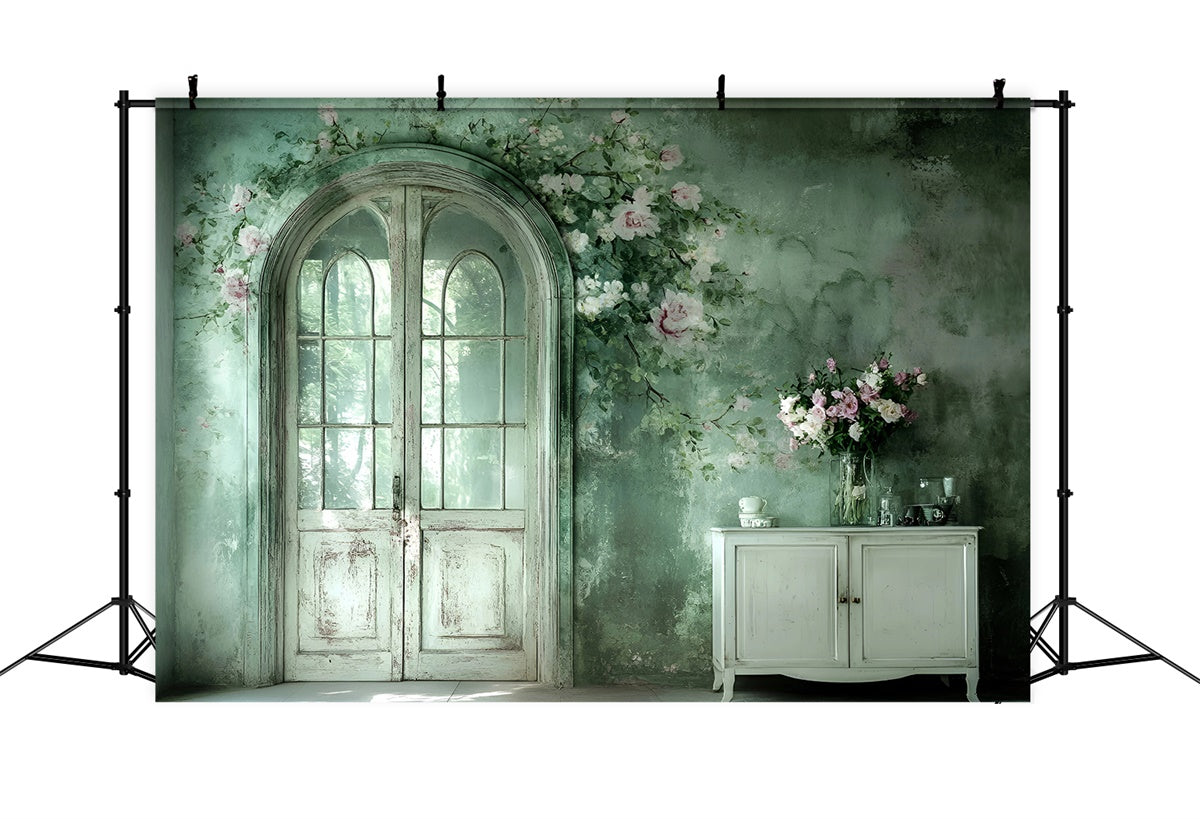 Fabric Backdrops Soft Floral Interior Artistic Backdrop UK GQ57-204