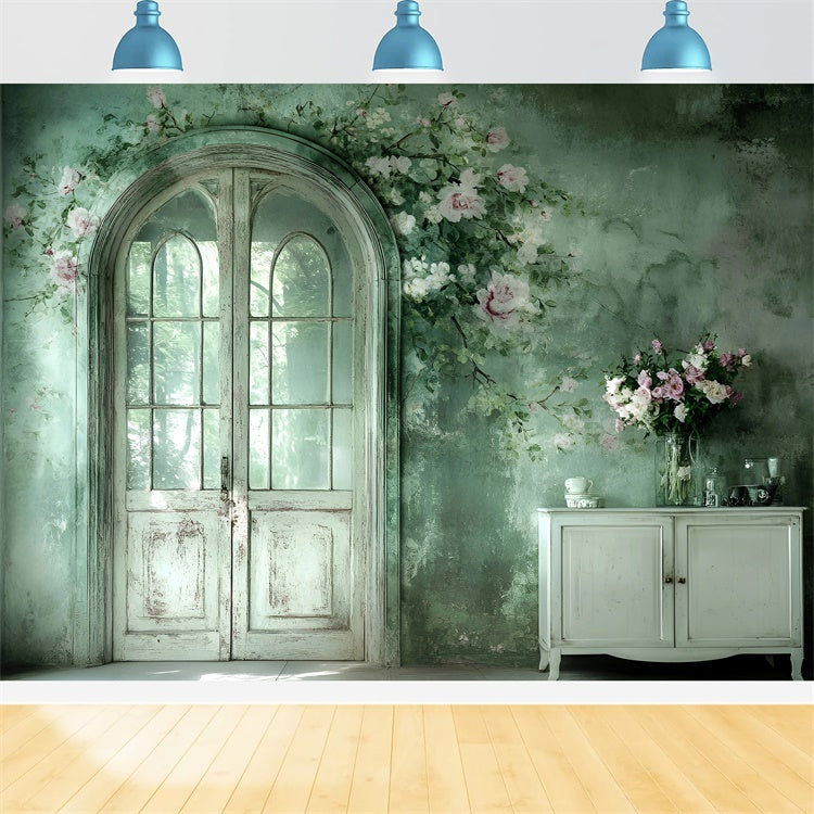 Fabric Backdrops Soft Floral Interior Artistic Backdrop UK GQ57-204