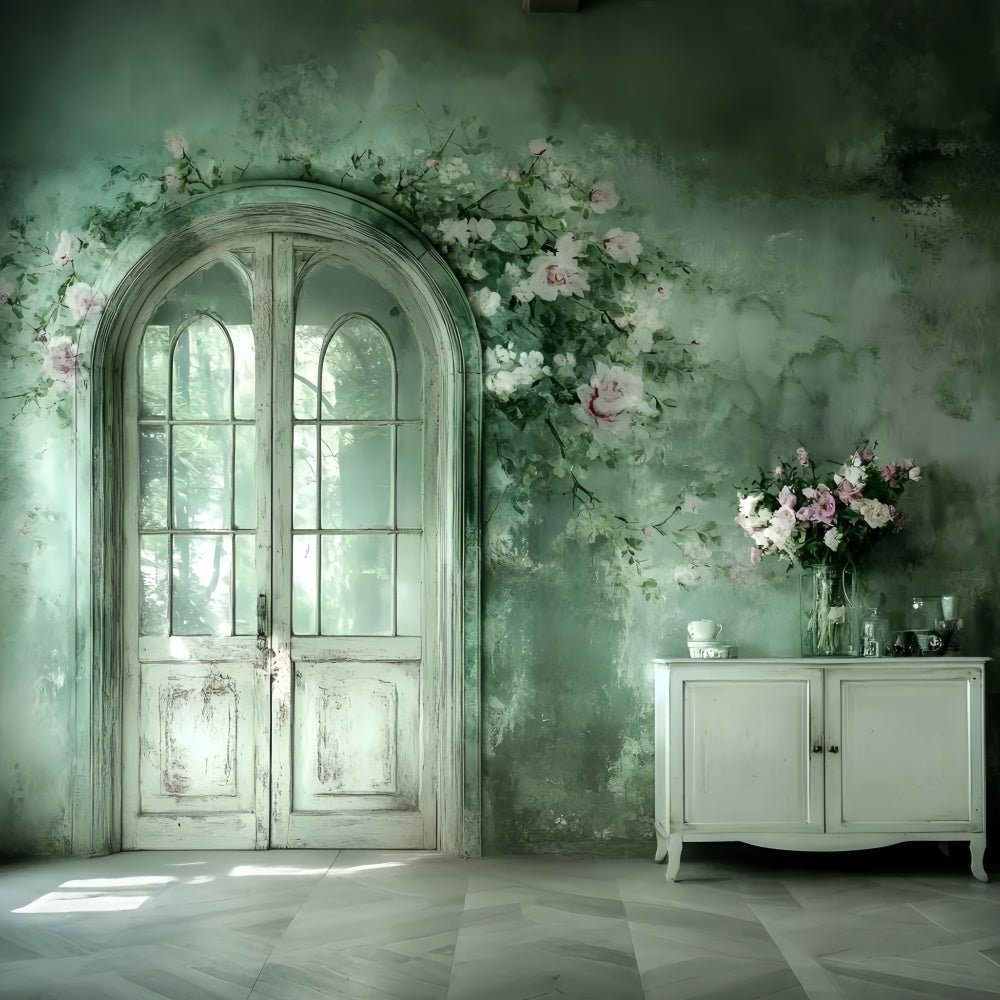 Fabric Backdrops Soft Floral Interior Artistic Backdrop UK GQ57-204