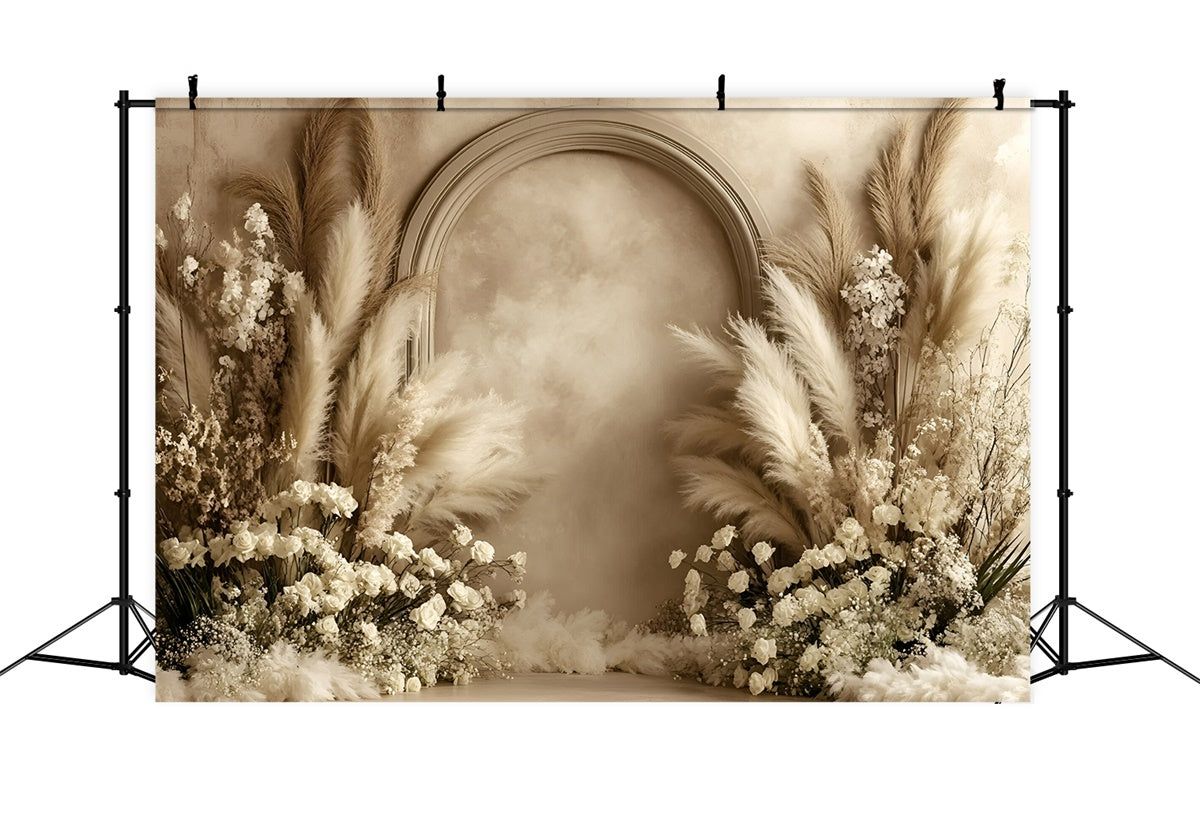 Boho Backdrop Dried Flower Elegance Arch Backdrop UK GQ57-216