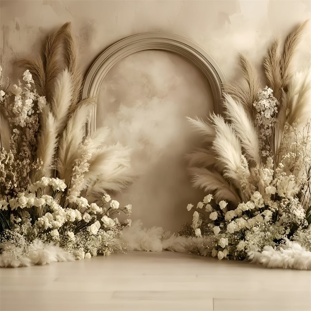 Boho Backdrop Dried Flower Elegance Arch Backdrop UK GQ57-216