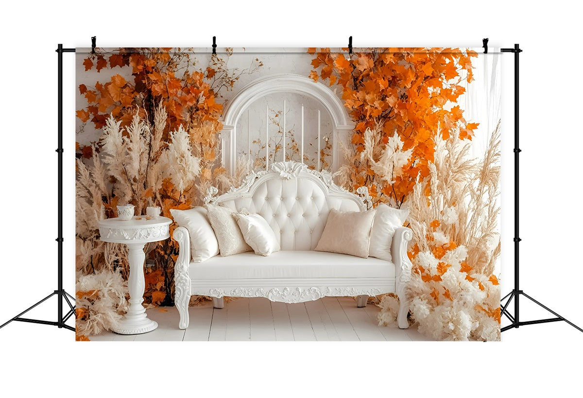 Boho Backdrops Ivory Couch Fall Garden Backdrop UK GQ57-219