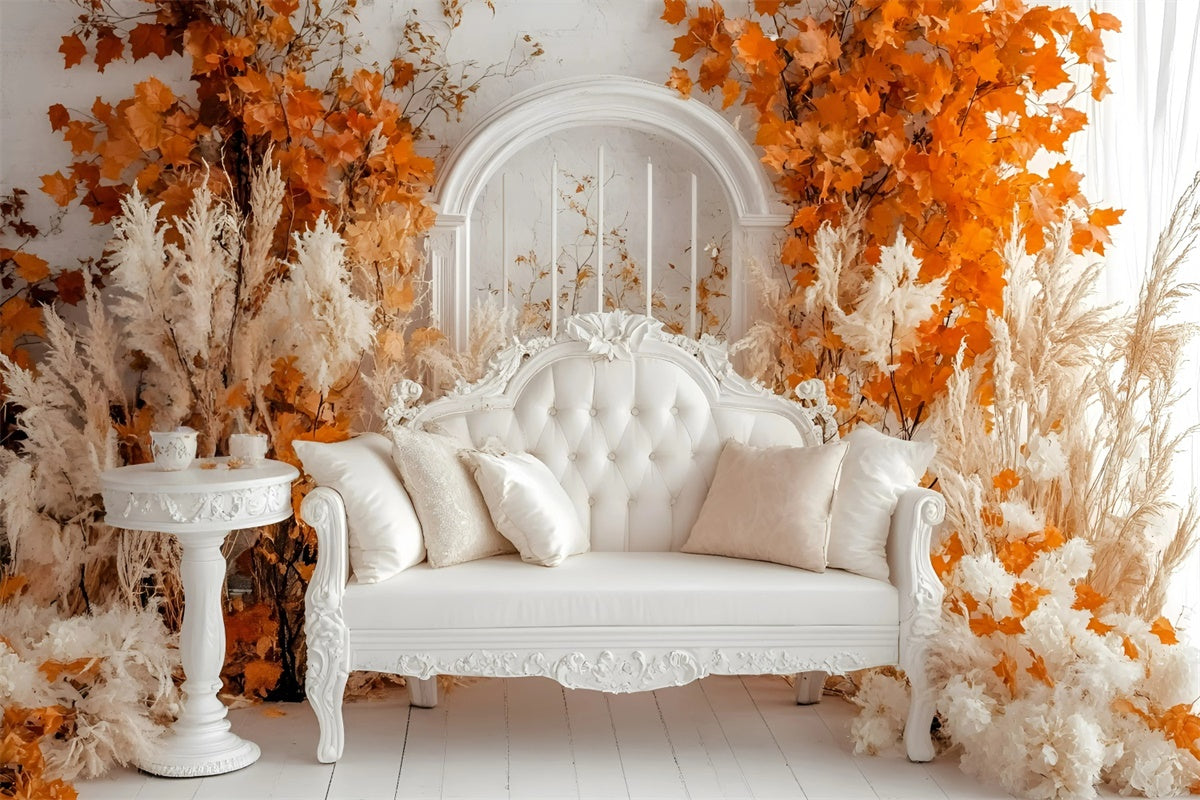 Boho Backdrops Ivory Couch Fall Garden Backdrop UK GQ57-219