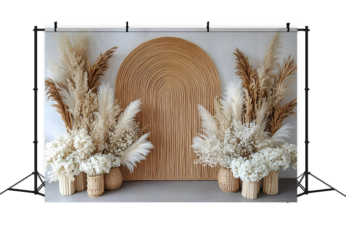 Bohemian Backdrops Pampas Dream Woven Arch Backdrop UK GQ57-235