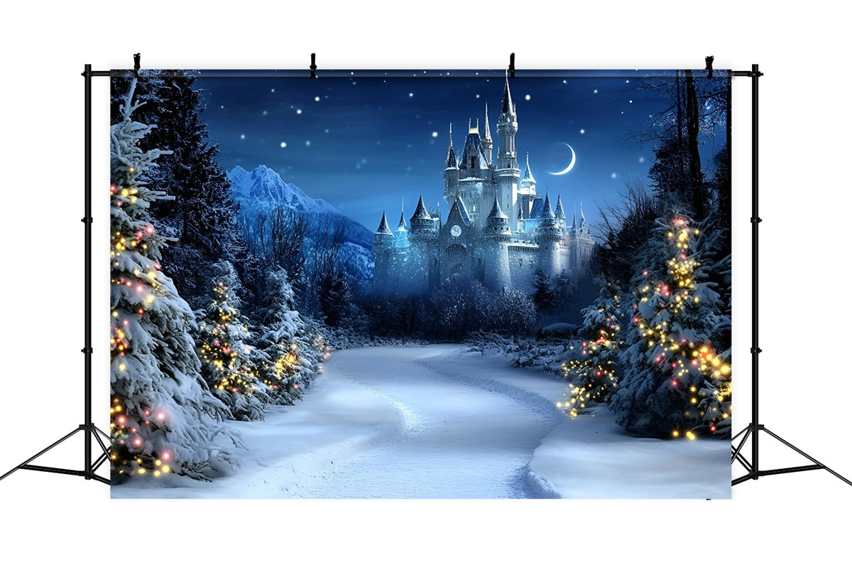 Christmas Backdrops Sale Starlit Holiday Palace Backdrop UK GQ57-24