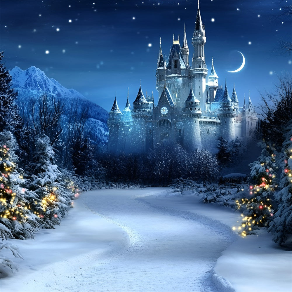 Christmas Backdrops Sale Starlit Holiday Palace Backdrop UK GQ57-24
