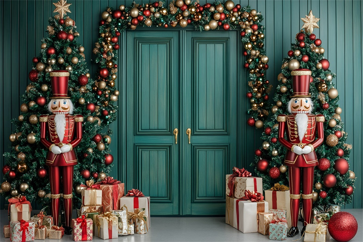 Christmas Backdrops Nutcracker Guarded Entrance Backdrop UK GQ57-29