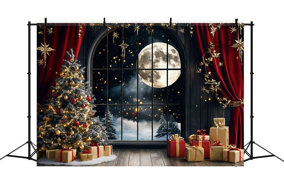 Christmas Photography Backdrops Silent Night Sparkle Backdrop UK GQ57-31