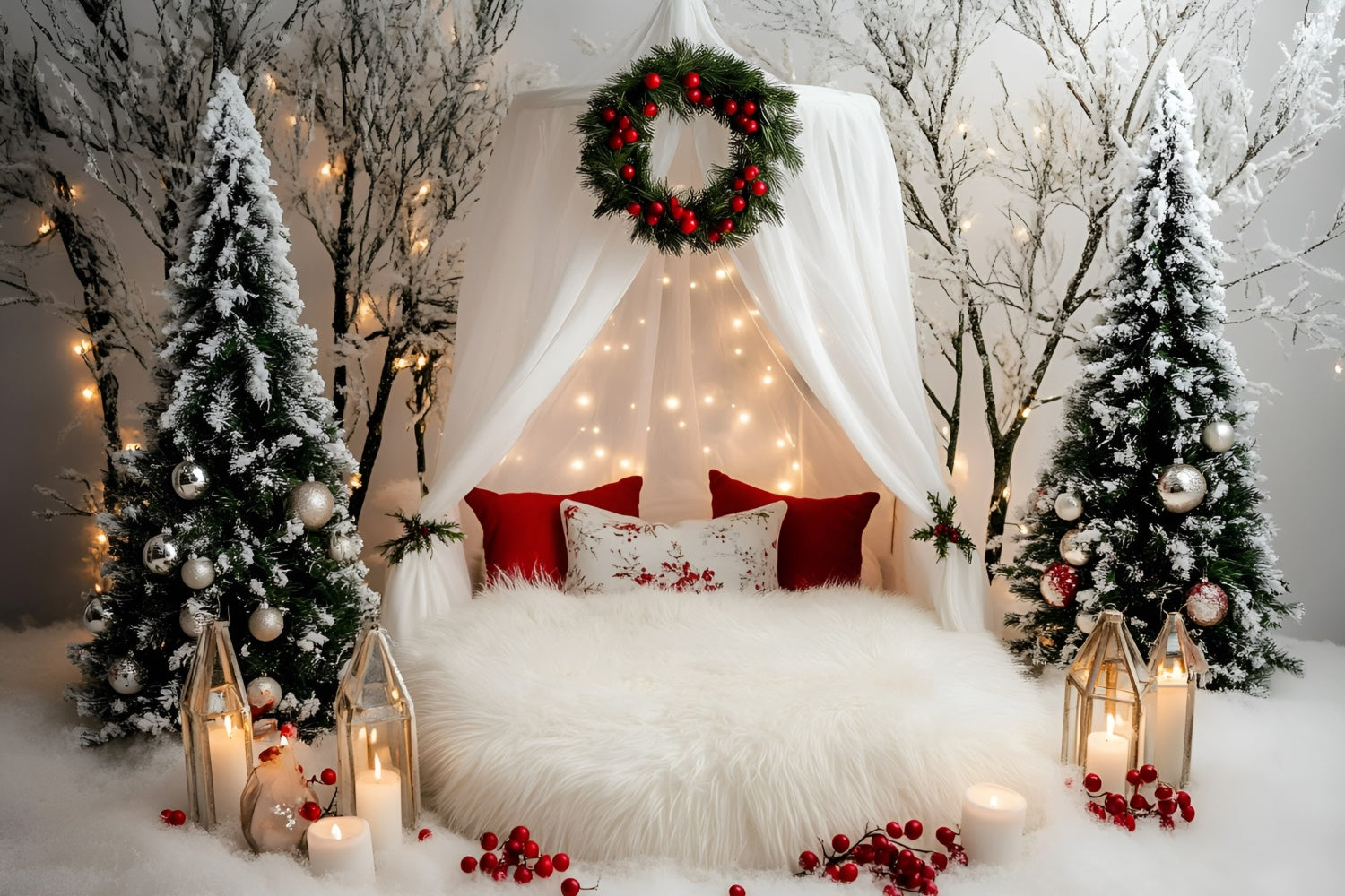 Christmas Backdrops For Photos Winter White Dreams Backdrop UK GQ57-41