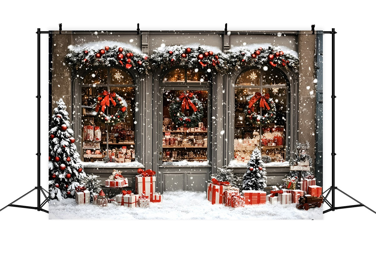 Christmas Backdrop Holiday Boutique Snowfall Backdrop UK GQ57-42