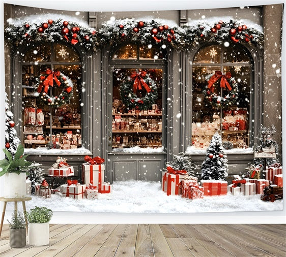 Christmas Backdrop Holiday Boutique Snowfall Backdrop UK GQ57-42