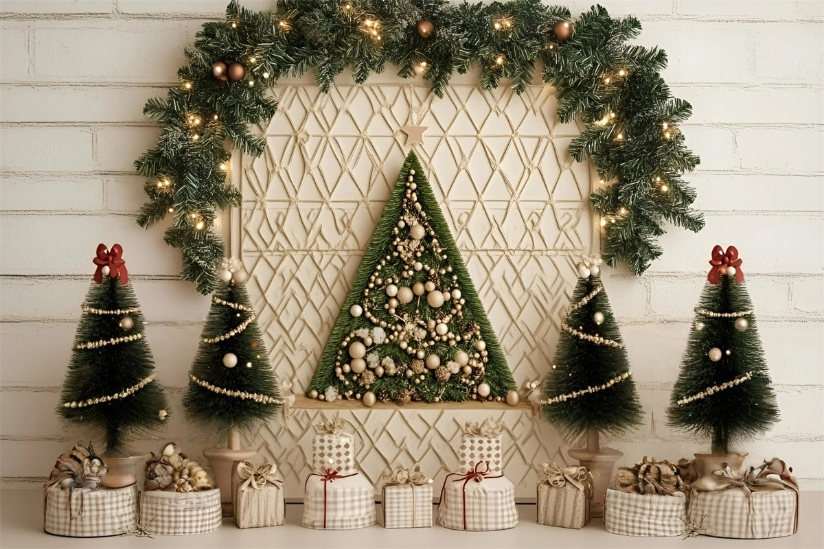 Christmas Backdrops Minimalist Holiday Wall Backdrop UK GQ57-5