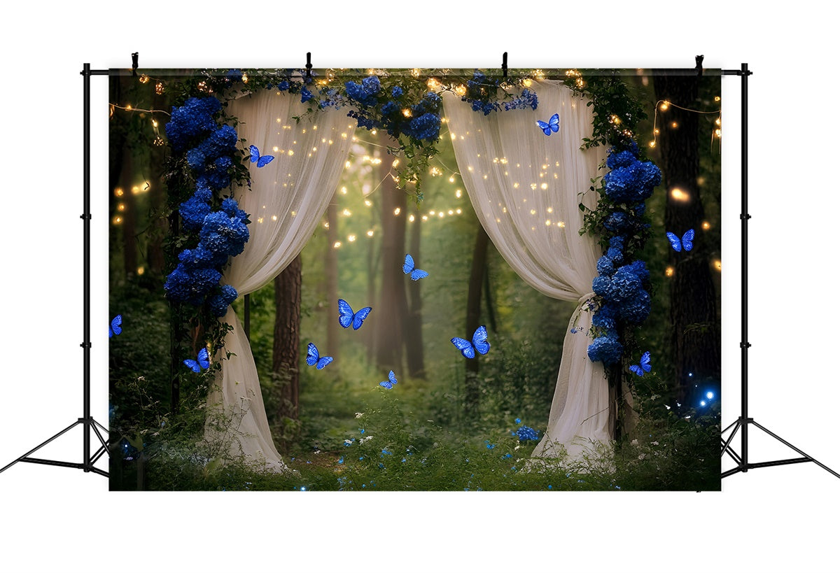 Forest Photo Backdrop Twilight Butterfly Path Backdrop UK GQ57-75