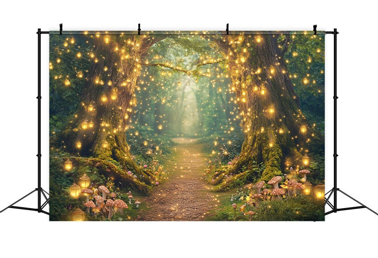 Enchanted Forest Backdrops Lantern Glow Forest Backdrop UK GQ57-77
