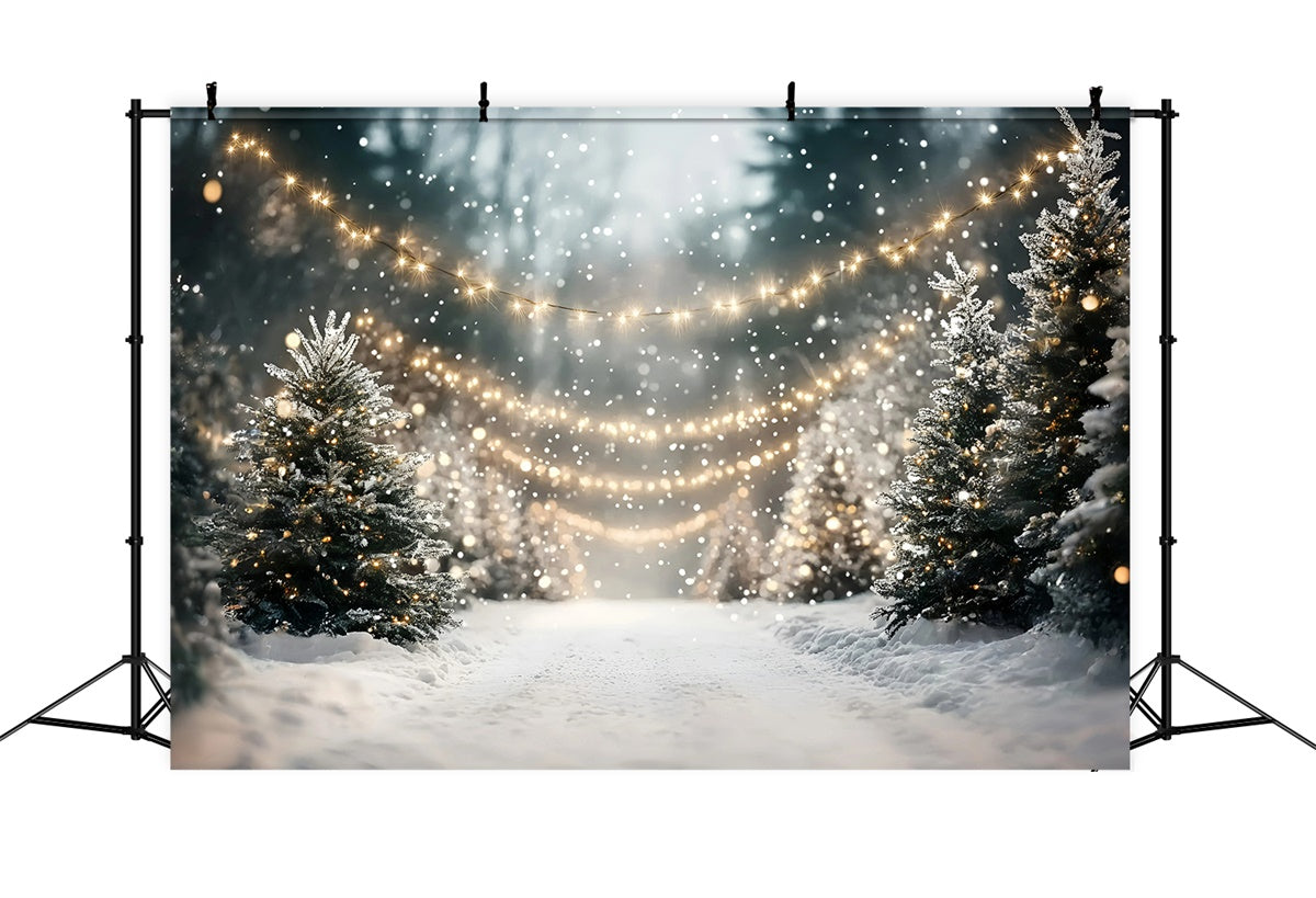 Christmas Forest Backdrop Festive Frost Trail Backdrop UK GQ57-85