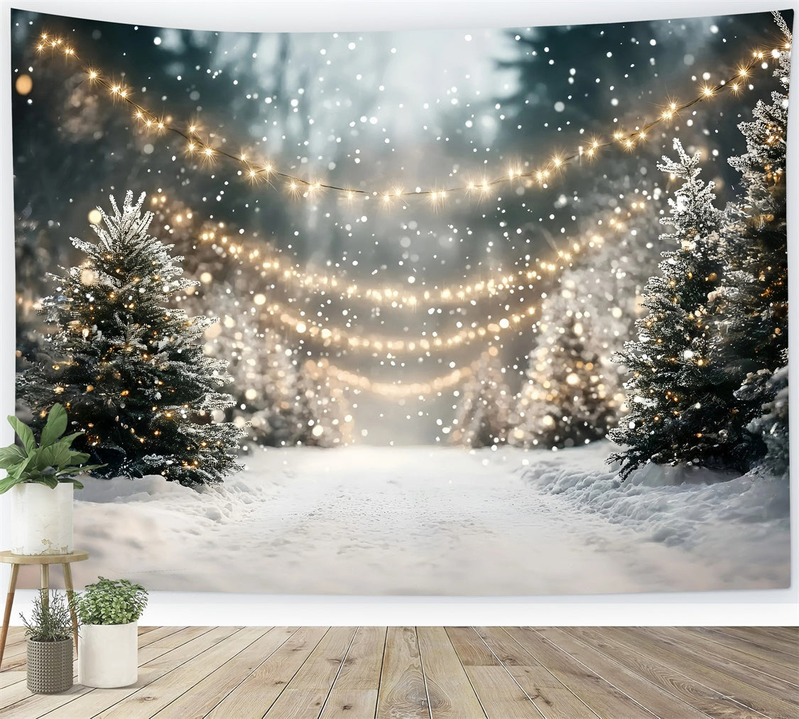 Christmas Forest Backdrop Festive Frost Trail Backdrop UK GQ57-85
