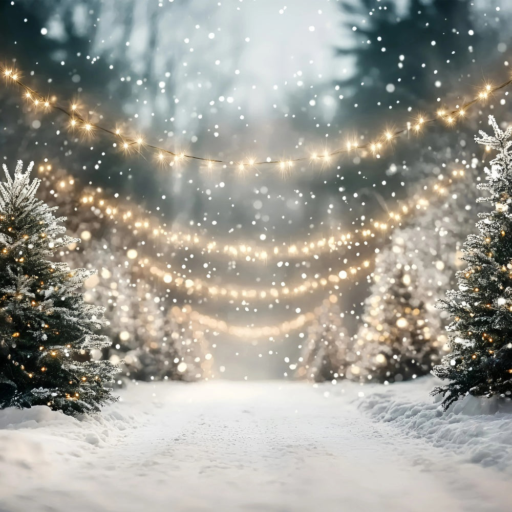 Christmas Forest Backdrop Festive Frost Trail Backdrop UK GQ57-85