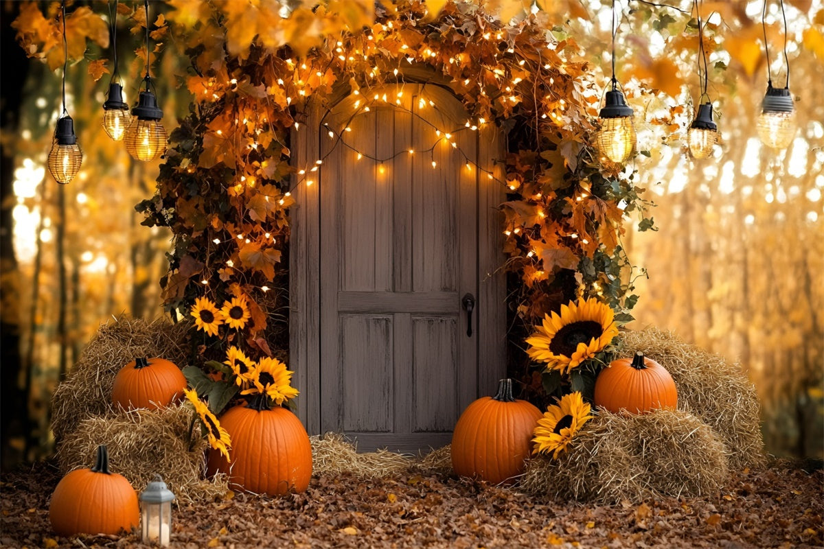 Autumn Photography Backdrops Sunflower Glow Entry Backdrop UK GQ57-93