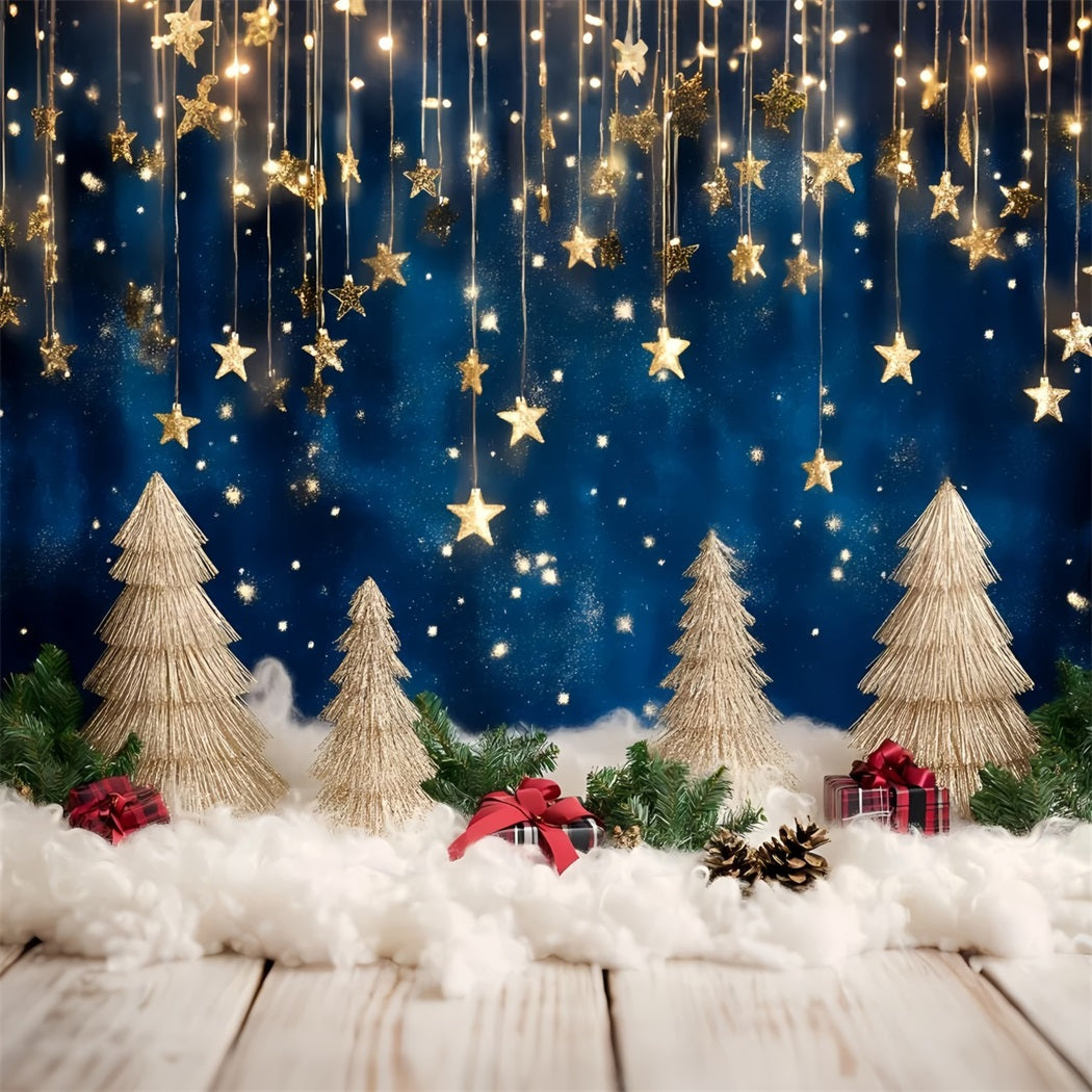 Night Sky Backdrop Sparkling Starfall Holiday Magic Christmas Backdrop Ideas UK GQ58-43