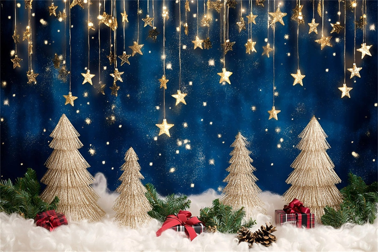 Night Sky Backdrop Sparkling Starfall Holiday Magic Christmas Backdrop Ideas UK GQ58-43