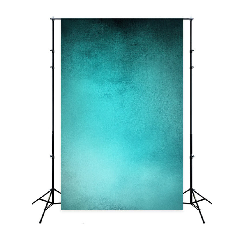 Teal Backdrop Aqua Blue Soft Gradient Fabric Background Portrait Backdrops UK GQ58-83