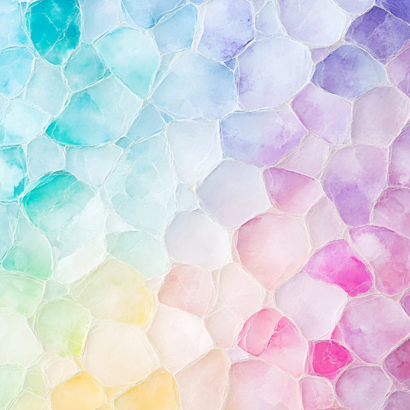 Watercolor Backdrop Pastel Mosaic Glass Stone Pattern portrait Photography Background UK GQ58-99