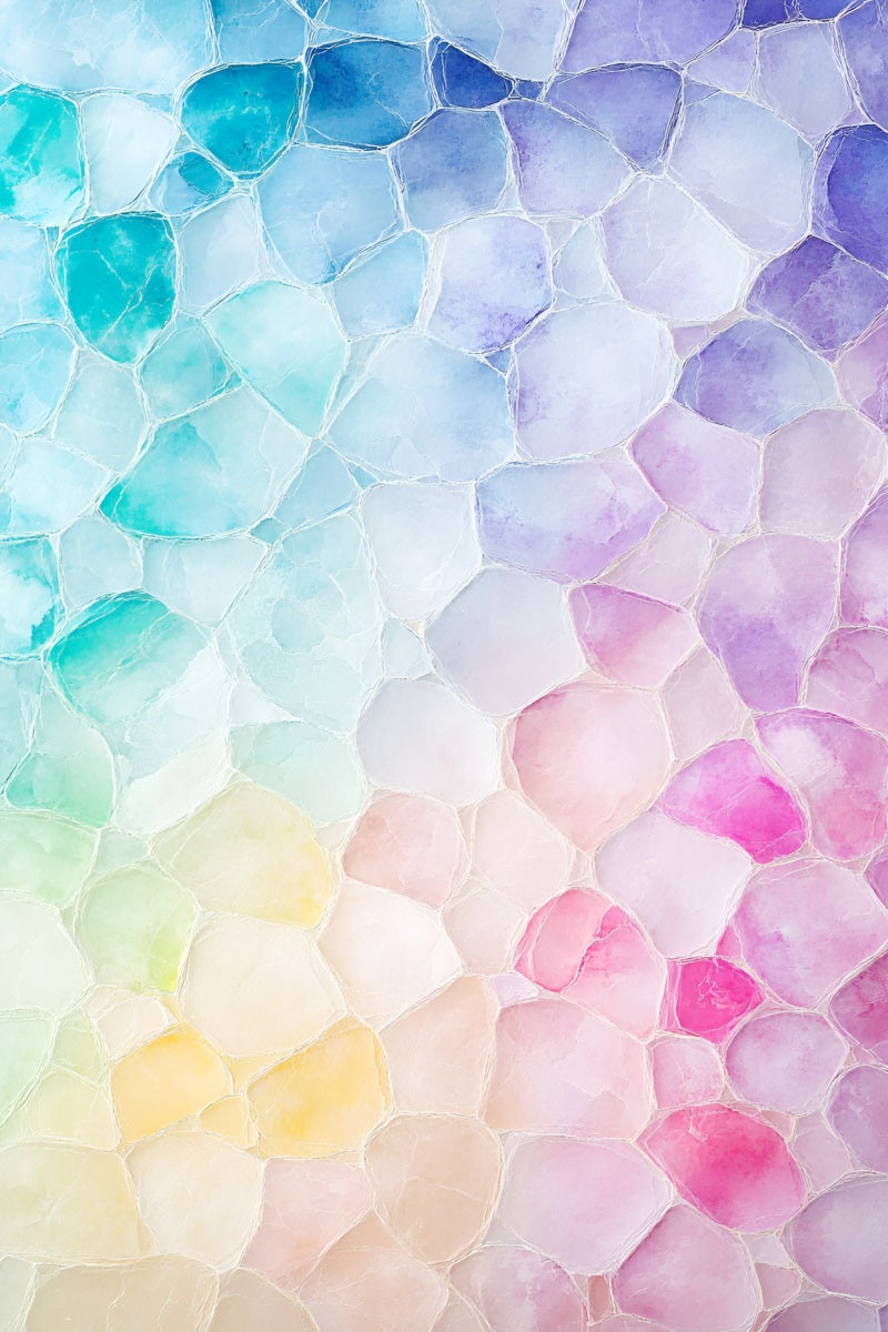 Watercolor Backdrop Pastel Mosaic Glass Stone Pattern portrait Photography Background UK GQ58-99
