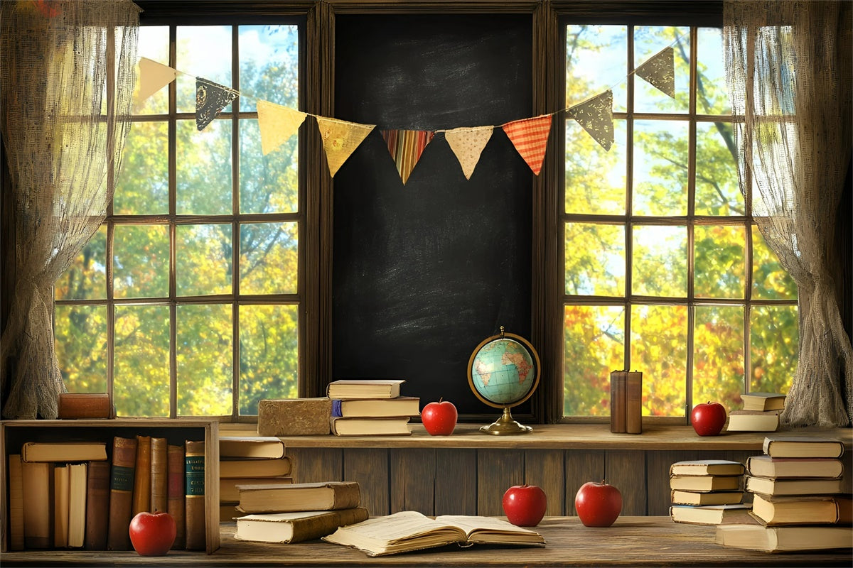 School Backdrop Bookstack Banner Learning Backdrop UK GQ6-120