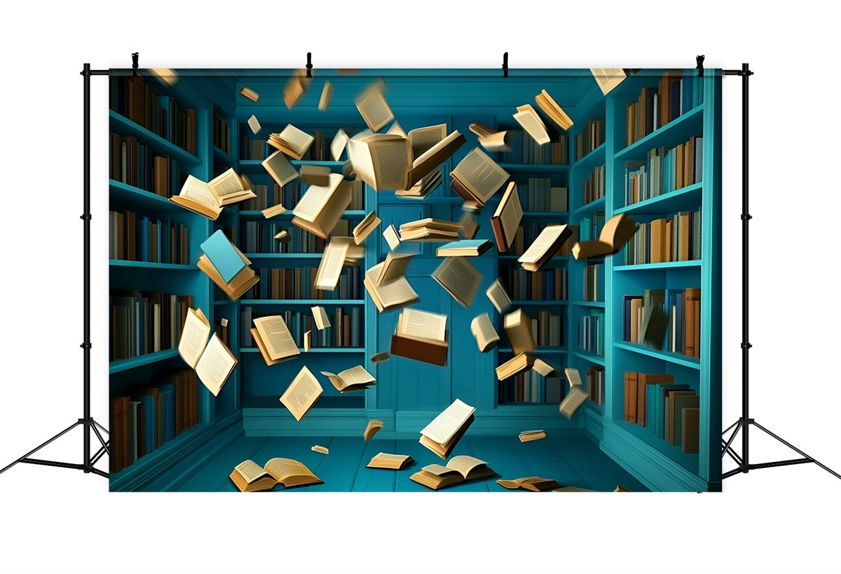 School Picture Backdrop Bookstorm Blue Room Backdrop UK GQ6-133
