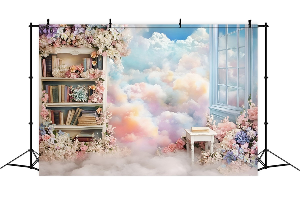 Back To School Backdrops Fairytale Sky Library Backdrop UK GQ6-137