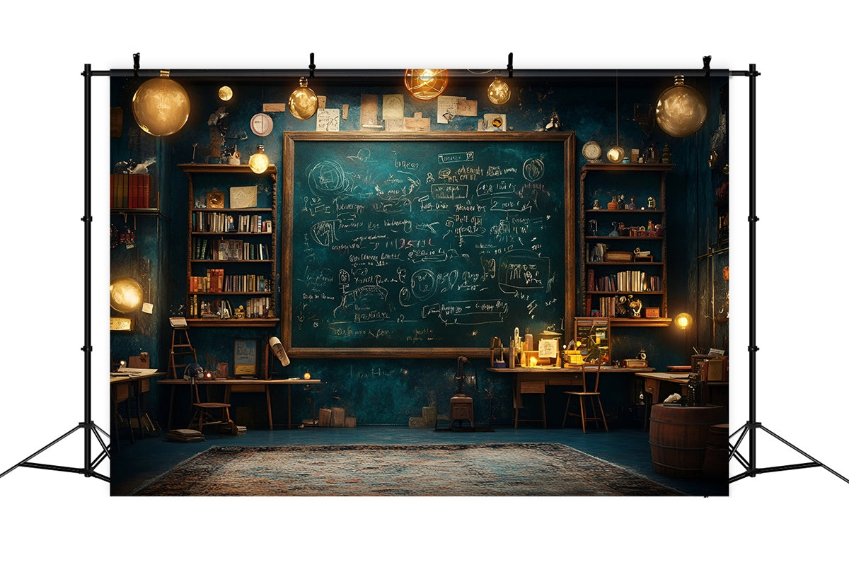 Chalkboard Photo Backdrop Vintage Scholar Room Backdrop UK GQ6-144