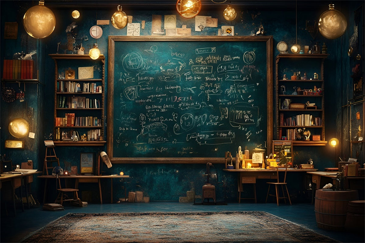 Chalkboard Photo Backdrop Vintage Scholar Room Backdrop UK GQ6-144