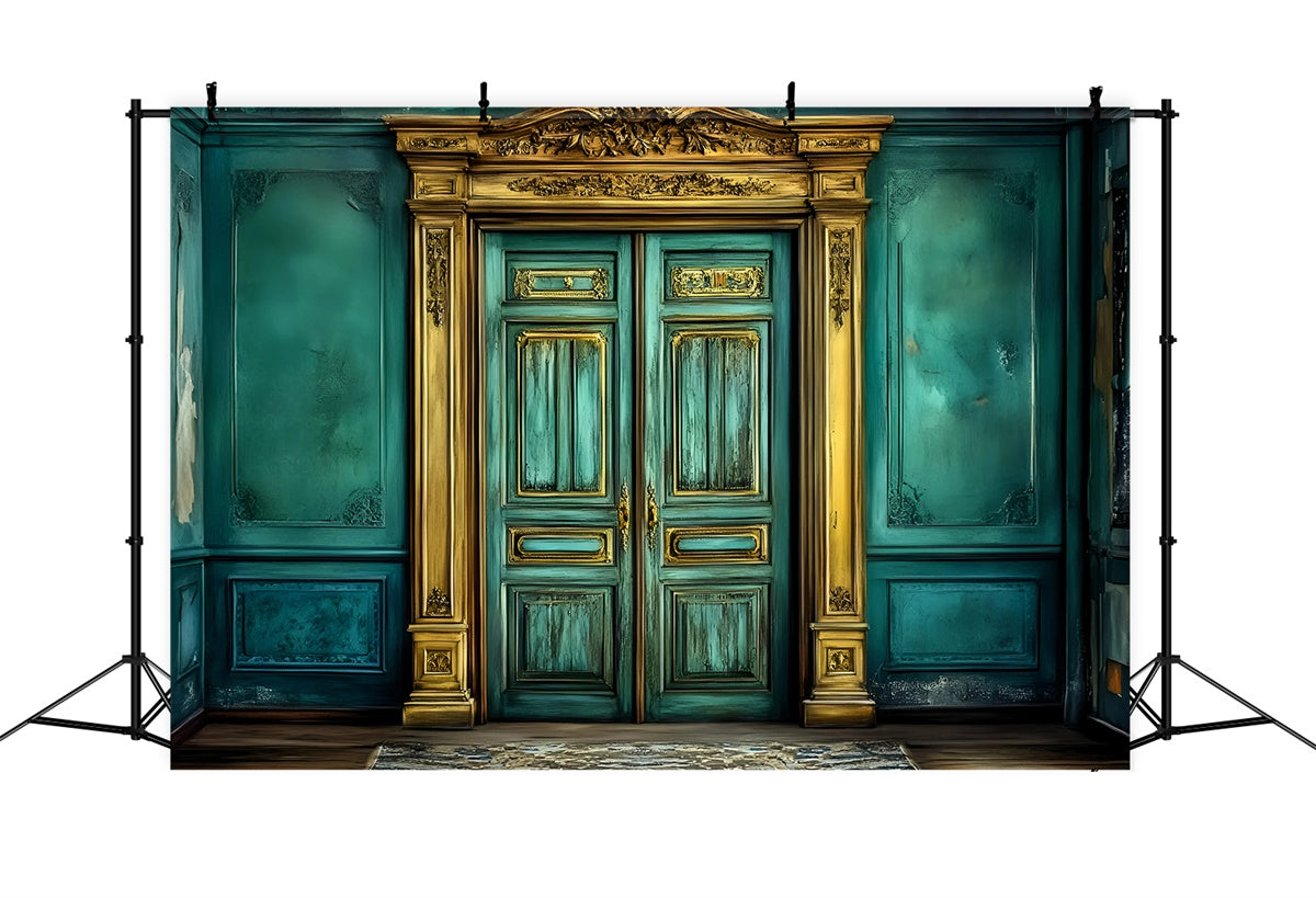 School Photo Backdrops Golden Wisdom Door Backdrop UK GQ6-156