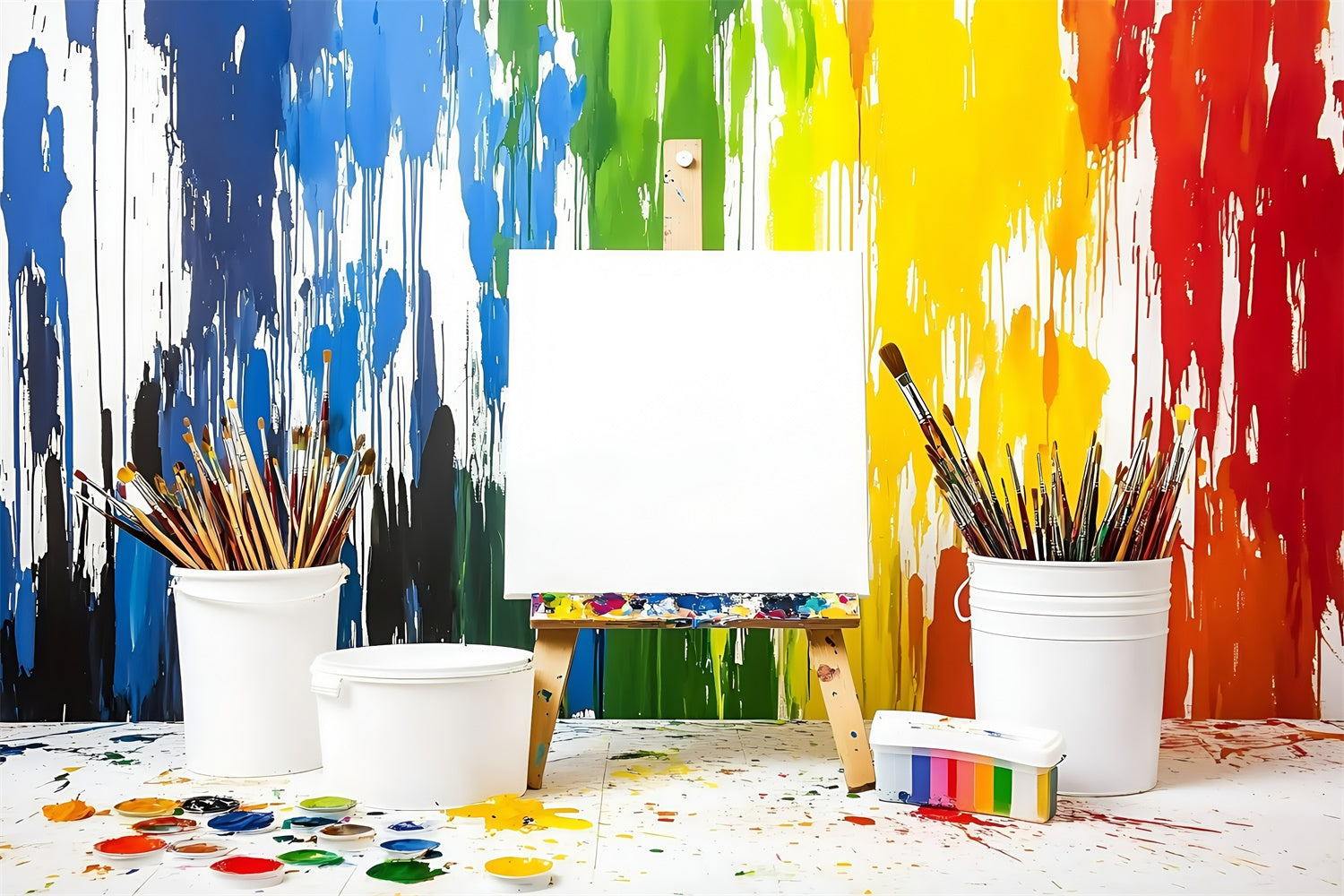 School Picture Backdrop Splash Creativity Art Backdrop UK GQ6-161