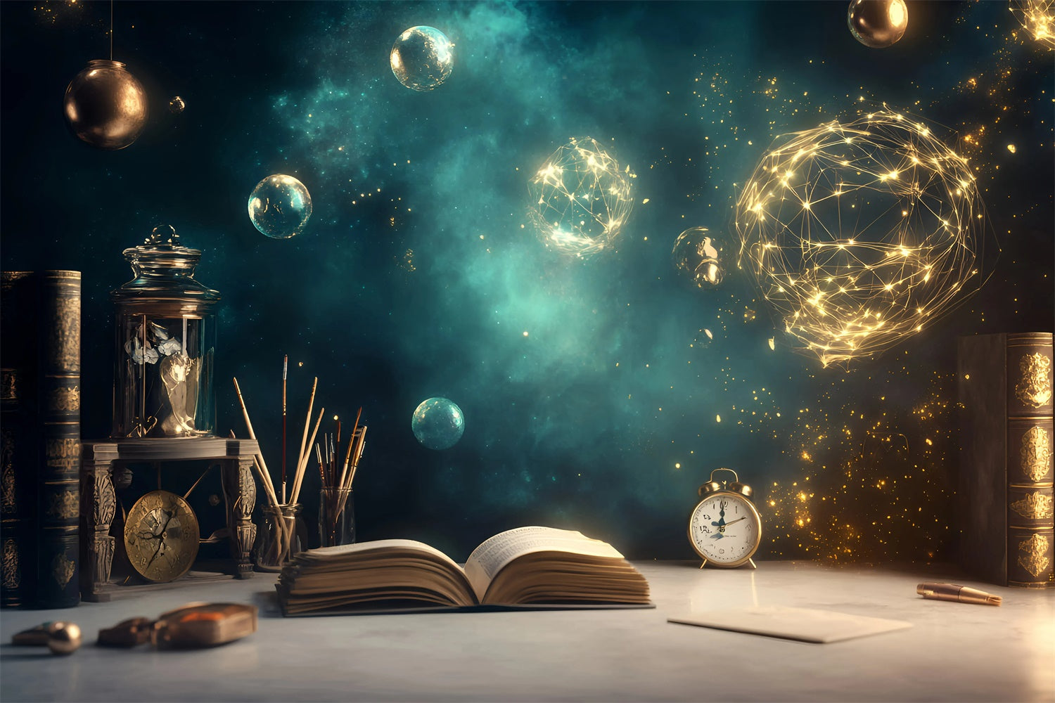 Back To School Backdrop Fantasy Cosmos Learning Backdrop UK GQ6-163