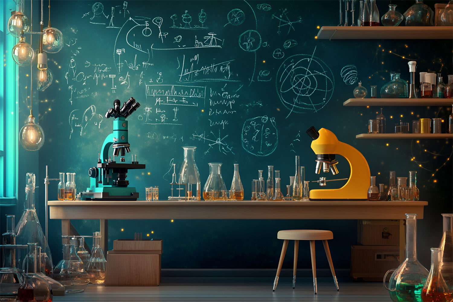 Chemistry Backdrop Science Lab Discovery Backdrop UK GQ6-166