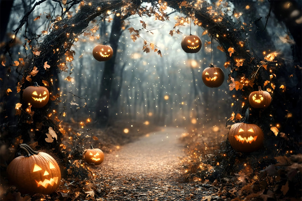 Forest Photo Backdrop Magic Arch Path Halloween Photo Backdrop UK GQ6-193